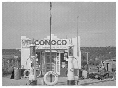 Vintage Filling Station Penasco New Mexico July 1940