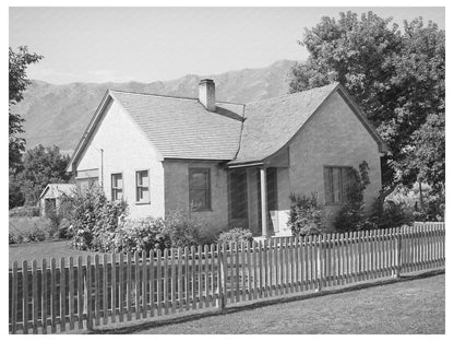 Mormon Family Home in Mendon Utah August 1940