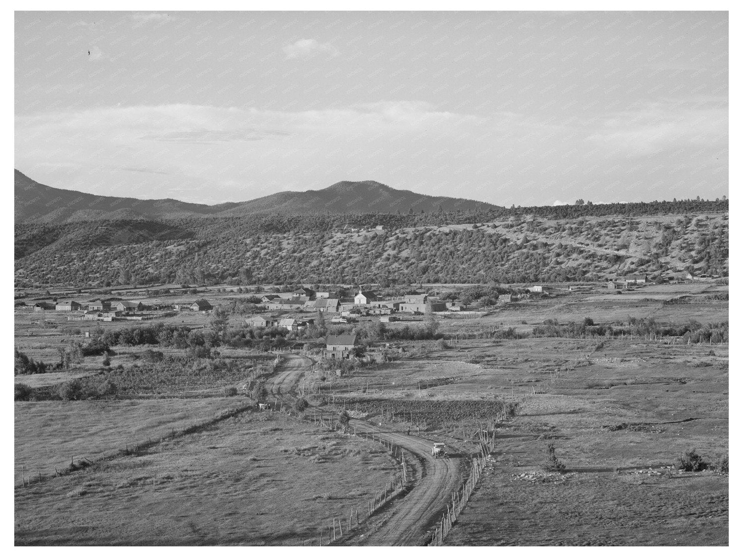 Rodarte Village Taos County New Mexico August 1940 Photo