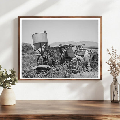 Farmers Moving Combine in Box Elder County Utah 1940