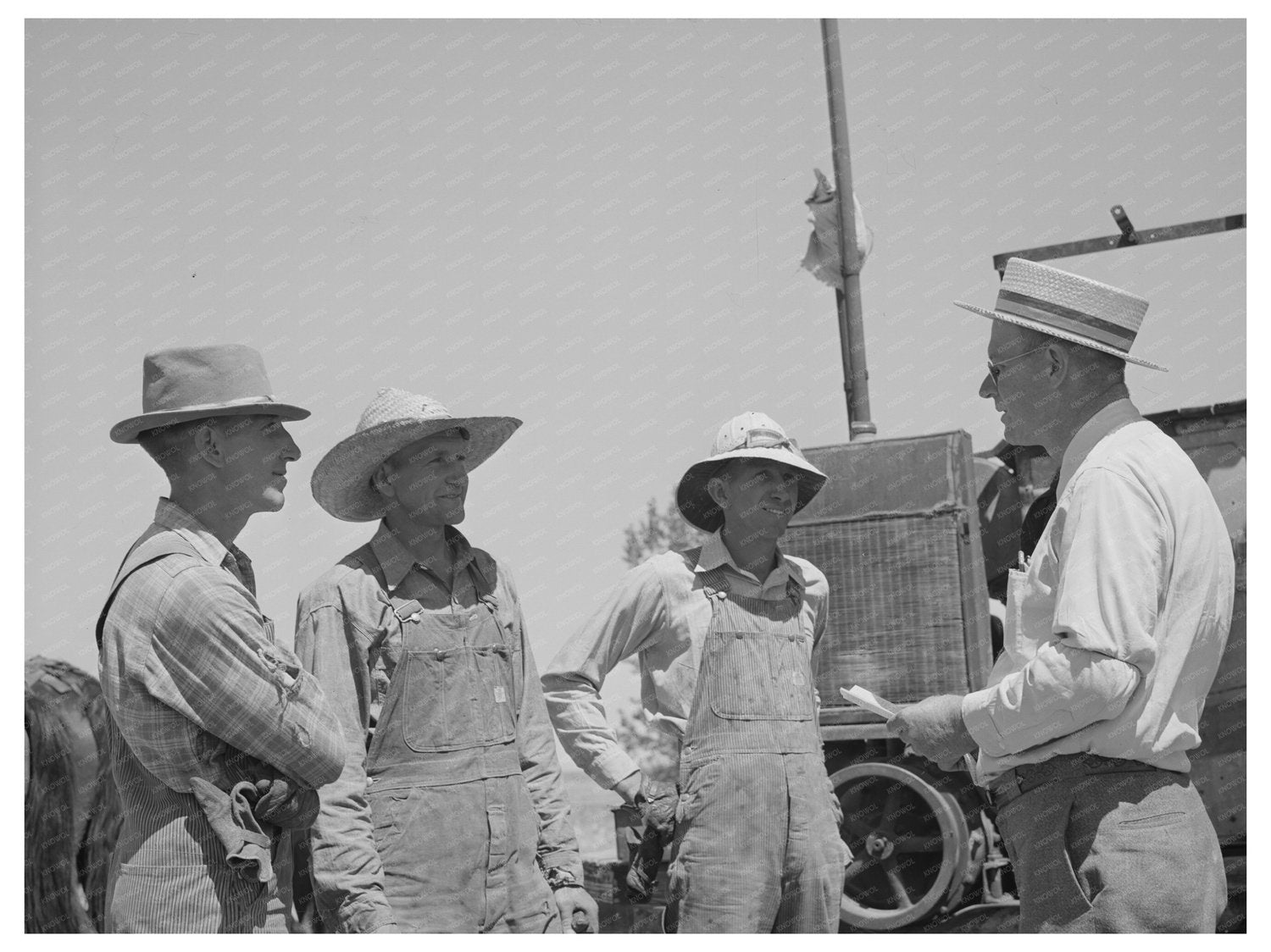 Thayne Discusses Agriculture with Ericson Brothers 1940