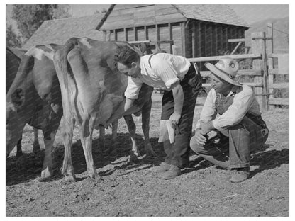 Farm Security Administration Supervisor with Cow Utah 1940