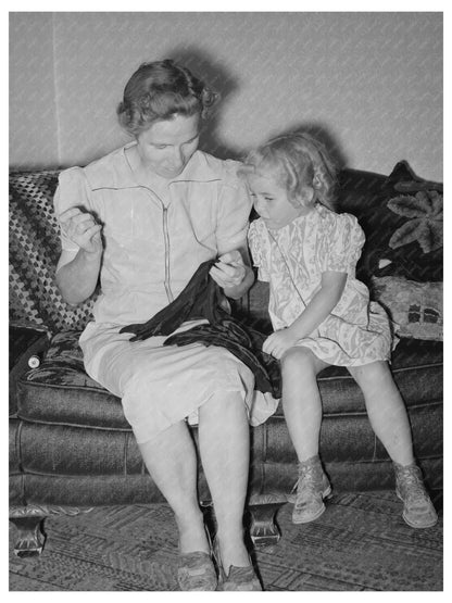 Mormon Farmers Wife and Daughter Snowville Utah 1940