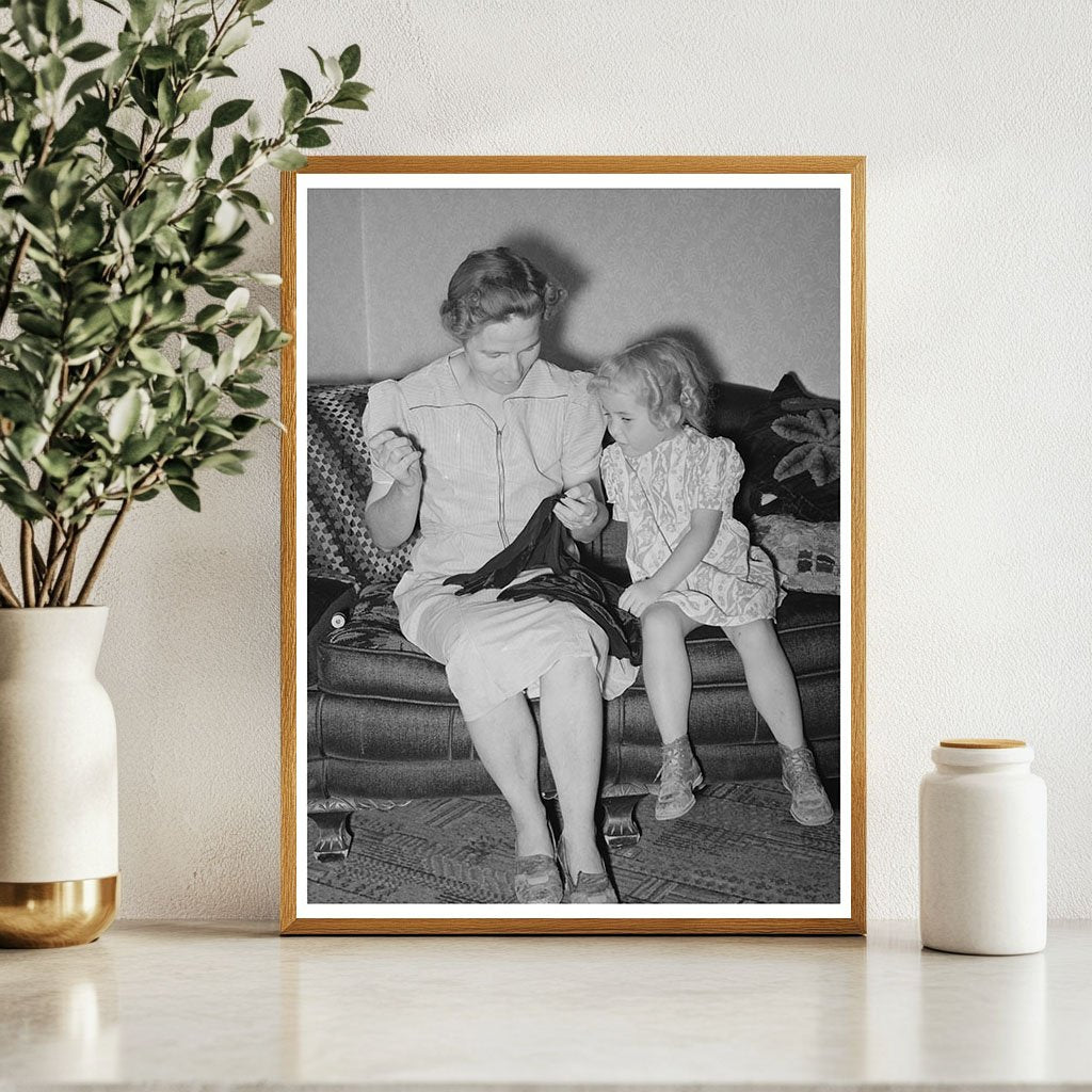 Mormon Farmers Wife and Daughter Snowville Utah 1940