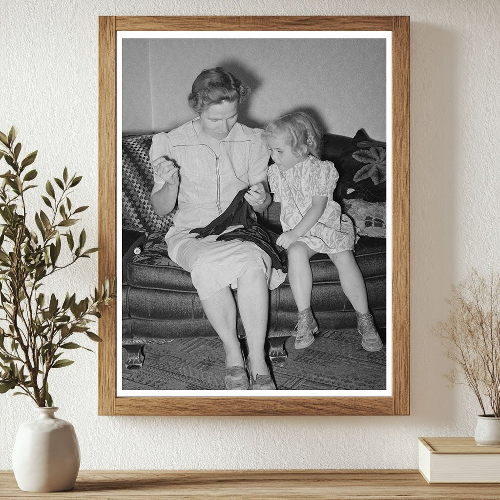 Mormon Farmers Wife and Daughter Snowville Utah 1940