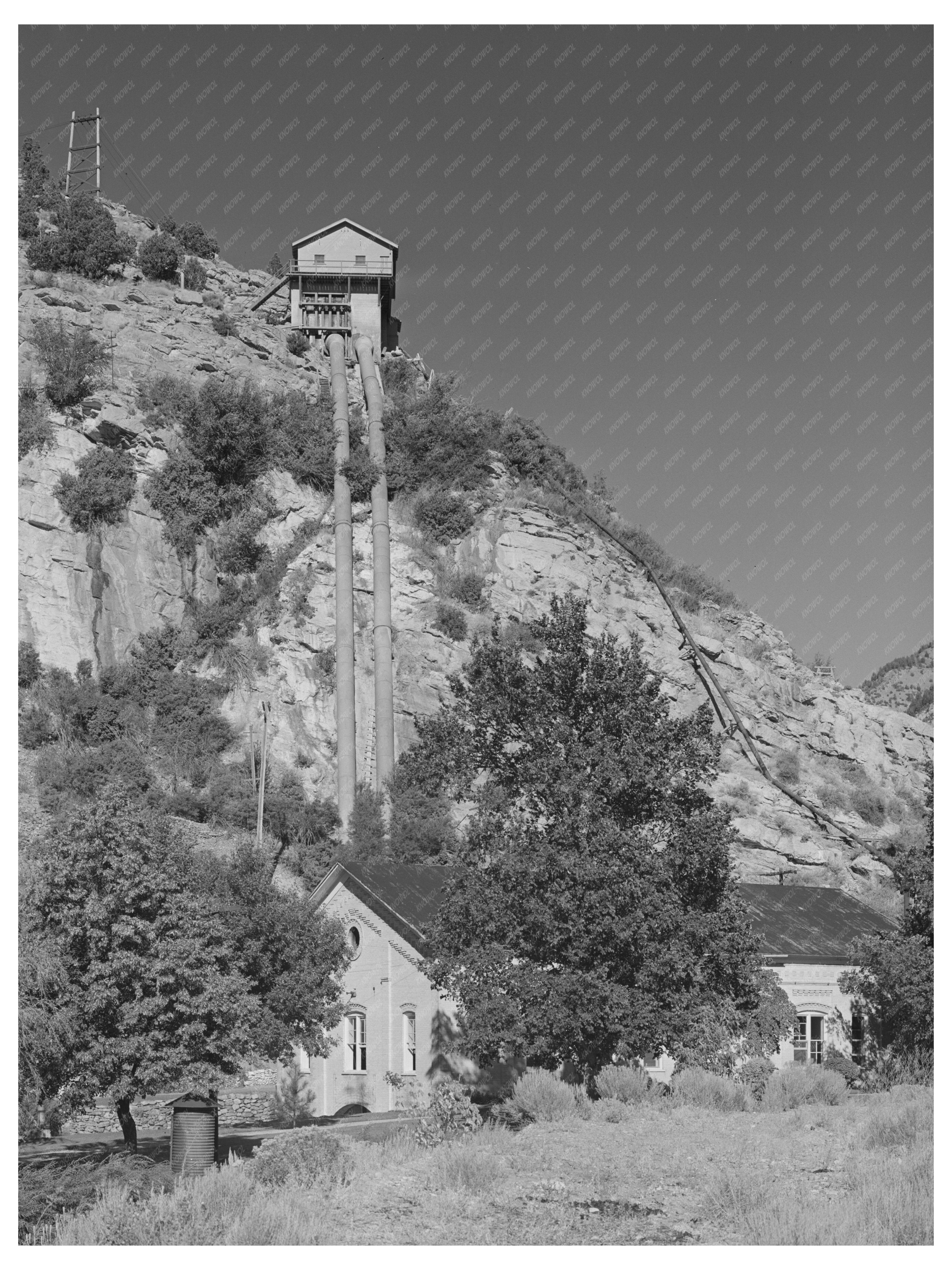 Water Conduit to Hydroelectric Plant Logan Utah 1940