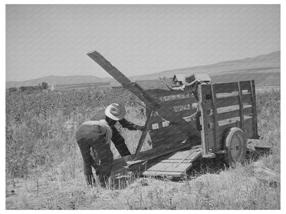 1940 Farm Security Administration Ditcher Unloading in Utah