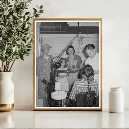 Mormon Farm Family in Dental Office Utah August 1940