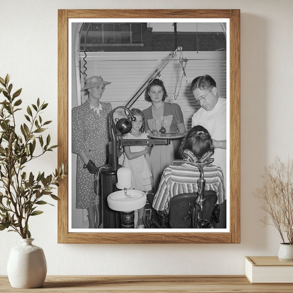 Mormon Farm Family in Dental Office Utah August 1940