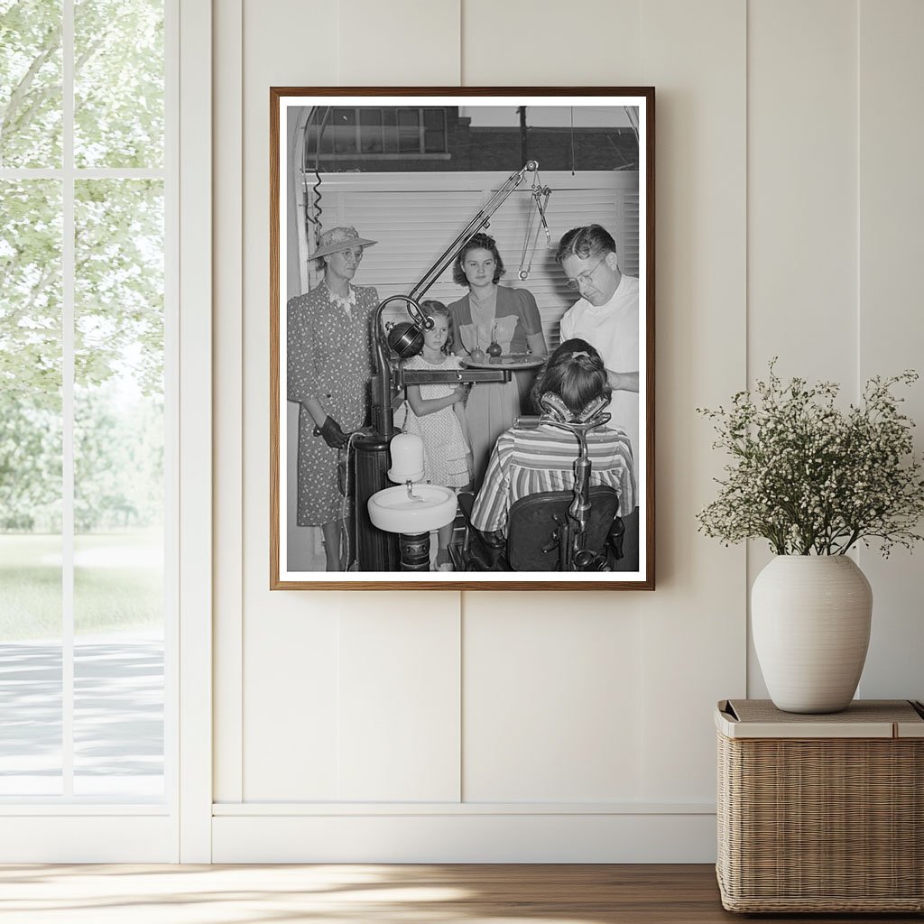 Mormon Farm Family in Dental Office Utah August 1940