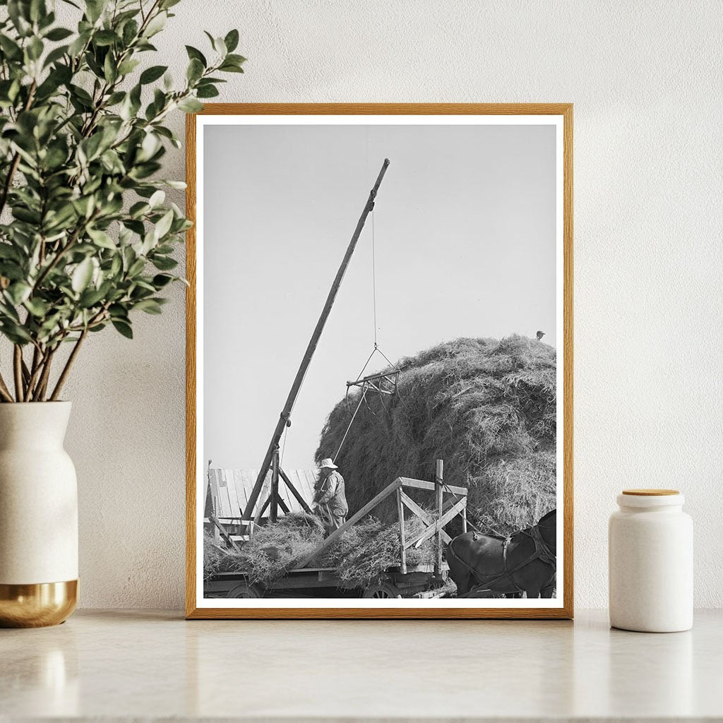 Mormon Hay Stacker in Box Elder County Utah 1940