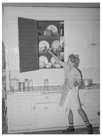 Mormon Farmers Daughter in Kitchen Box Elder County 1940