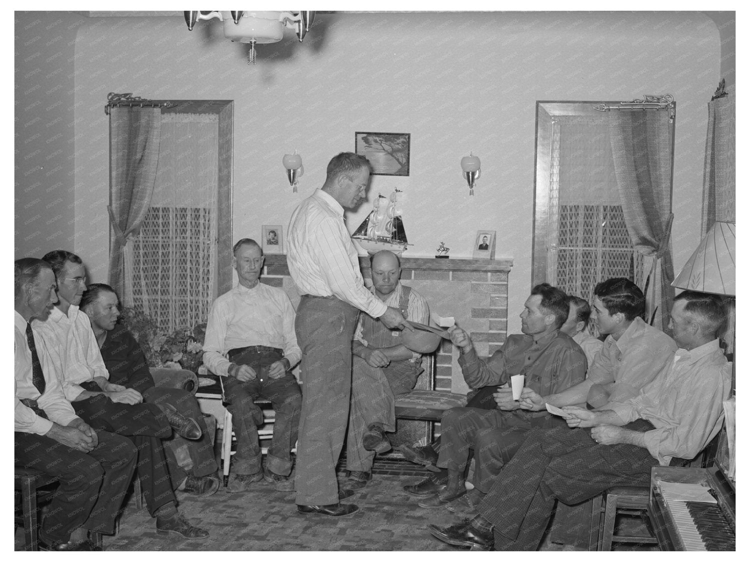 Mormon Farmers Meeting in Box Elder County Utah 1940