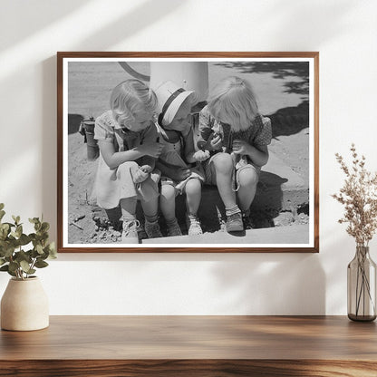 Vintage 1940 Photo of Girls Enjoying Candy in Mendon Utah