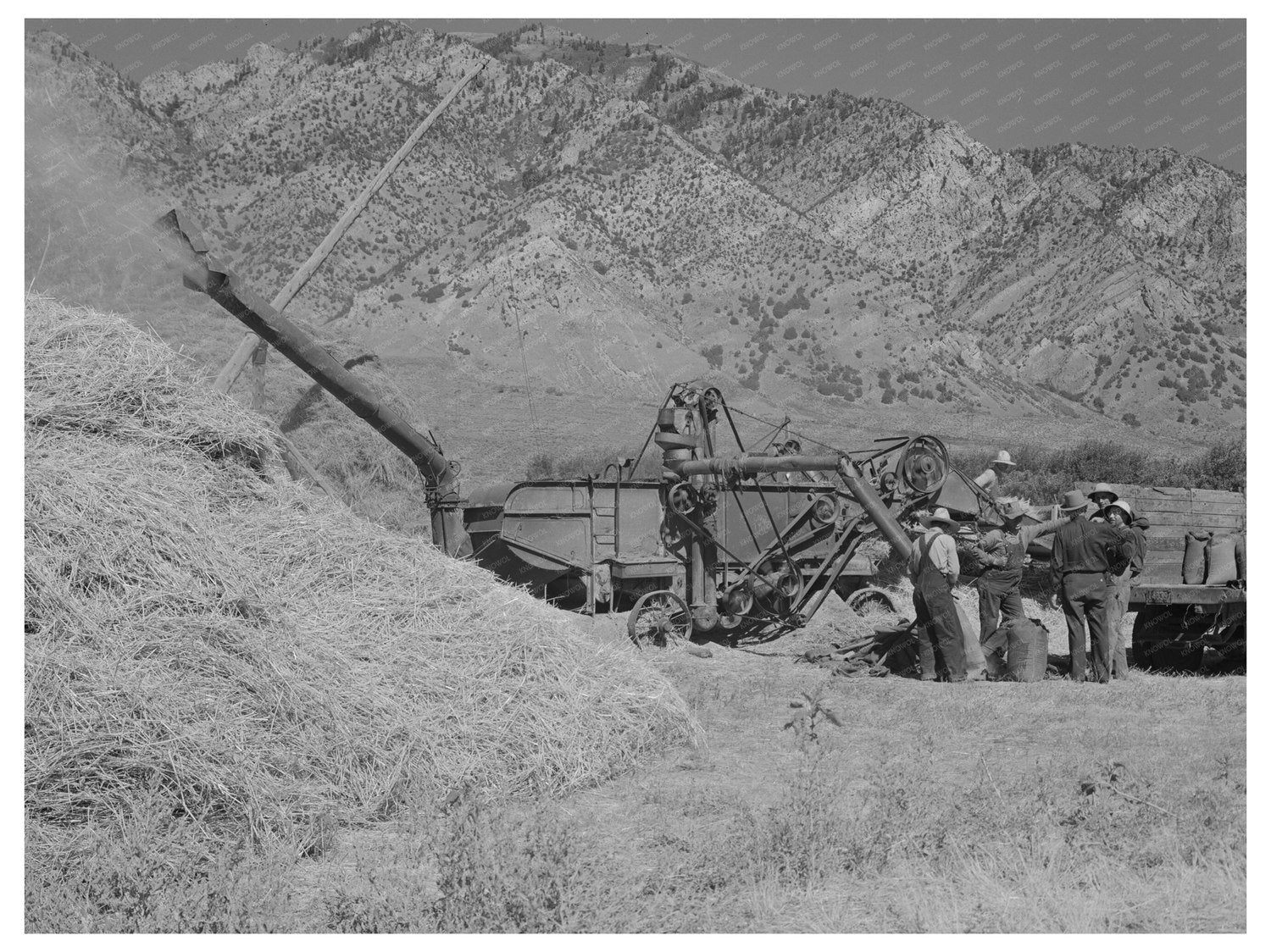 Threshing Operation in Box Elder County Utah 1940