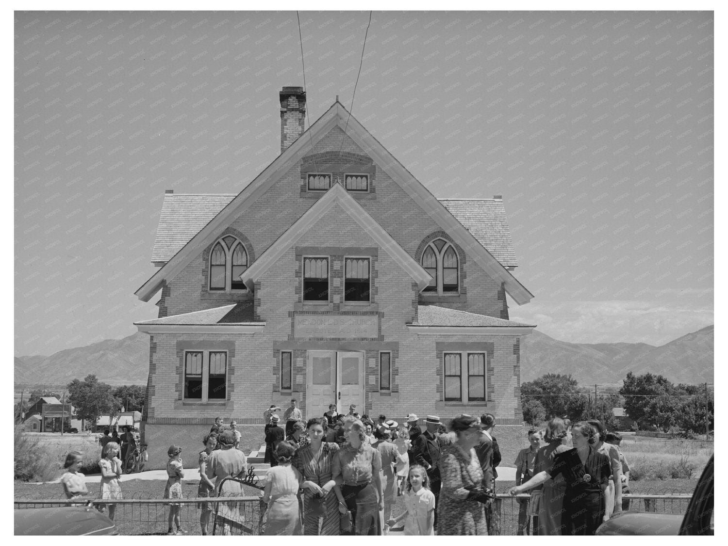 Latter Day Saints Church Congregation Mendon Utah 1940