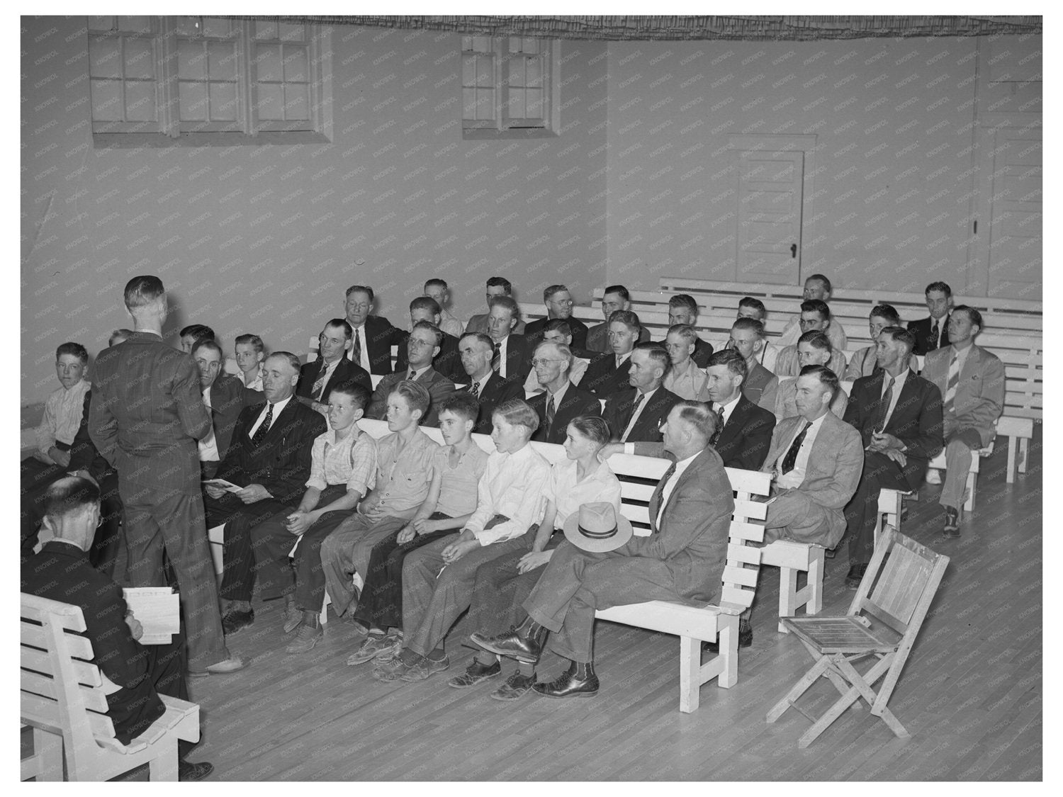 Latter Day Saints Priesthood Meeting Mendon Utah 1940