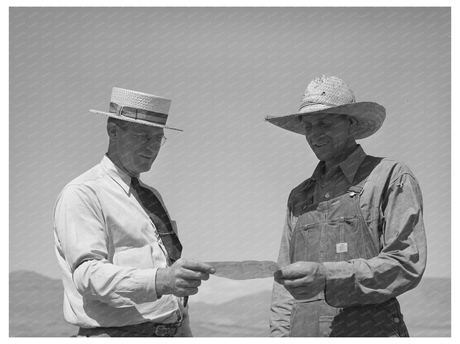 1940 Mr. Thayne Presents Check for Cooperative Tractor