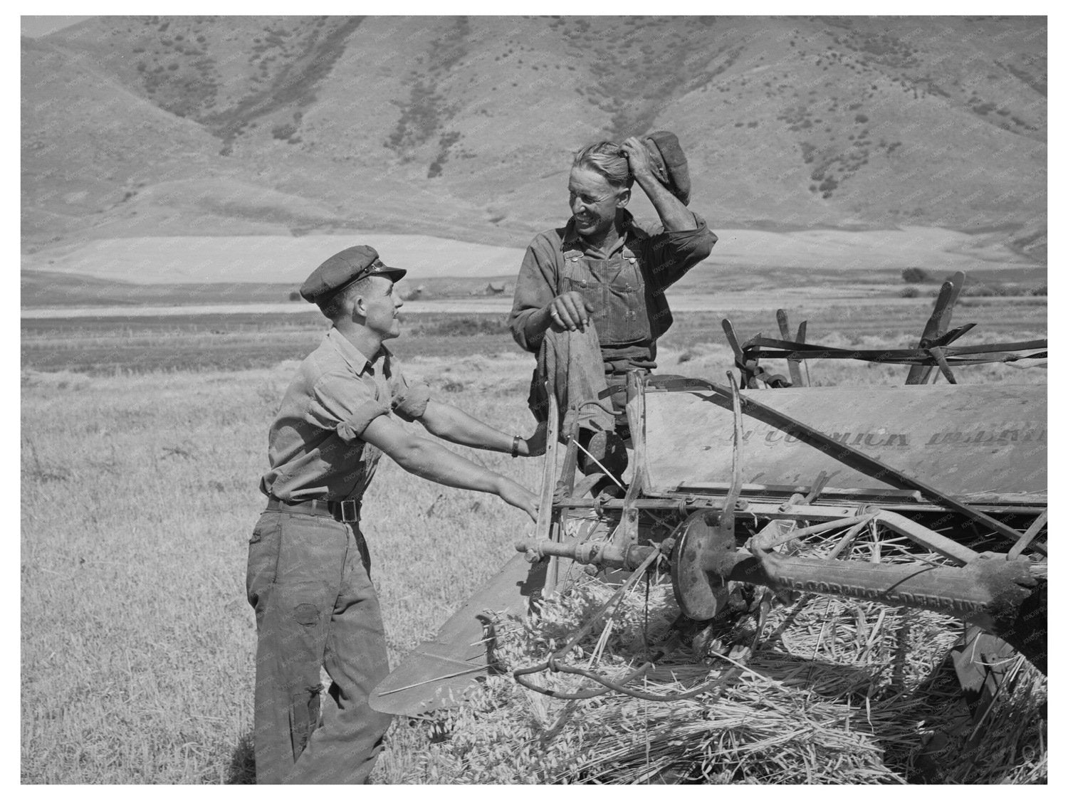 August 1940 Mantua Utah Cooperative Farming Scene