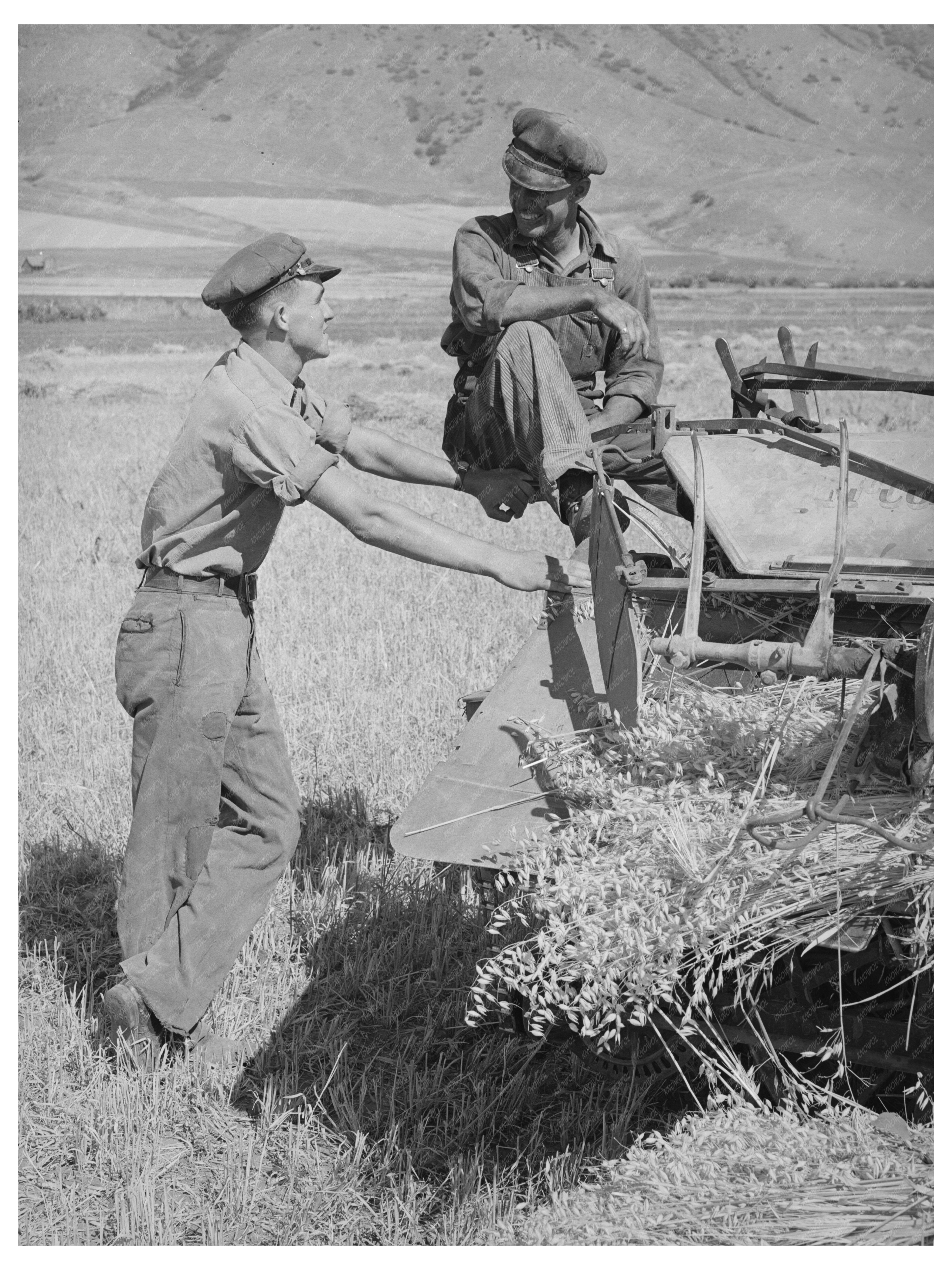 Mantua Utah Farmers Consulting on Custom Farm Work 1940