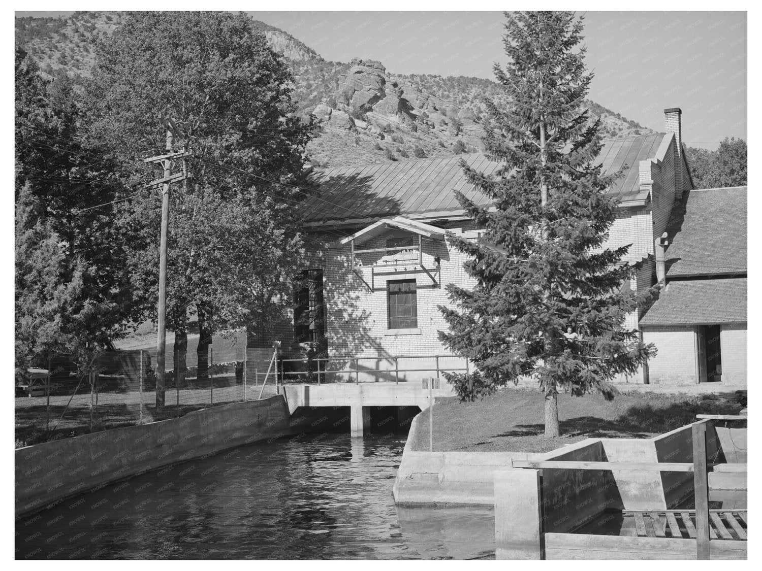 Logan Utah Power Plant Tail Race August 1940