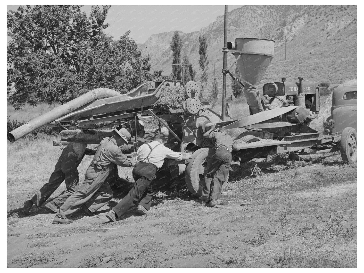 Harper Hay Chopper Vintage Photo Box Elder County 1940