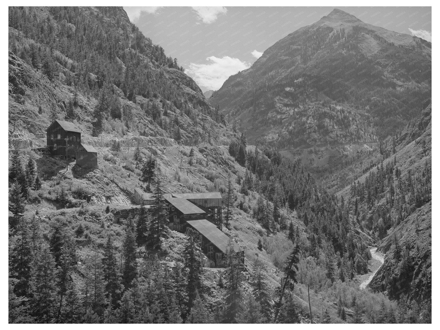 Abandoned Gold Mill Ouray Colorado September 1940