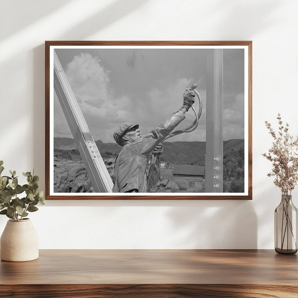 Sapinero Bridge Workmen Painting Silver 1940