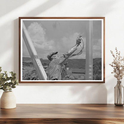 Sapinero Bridge Workmen Painting Silver 1940