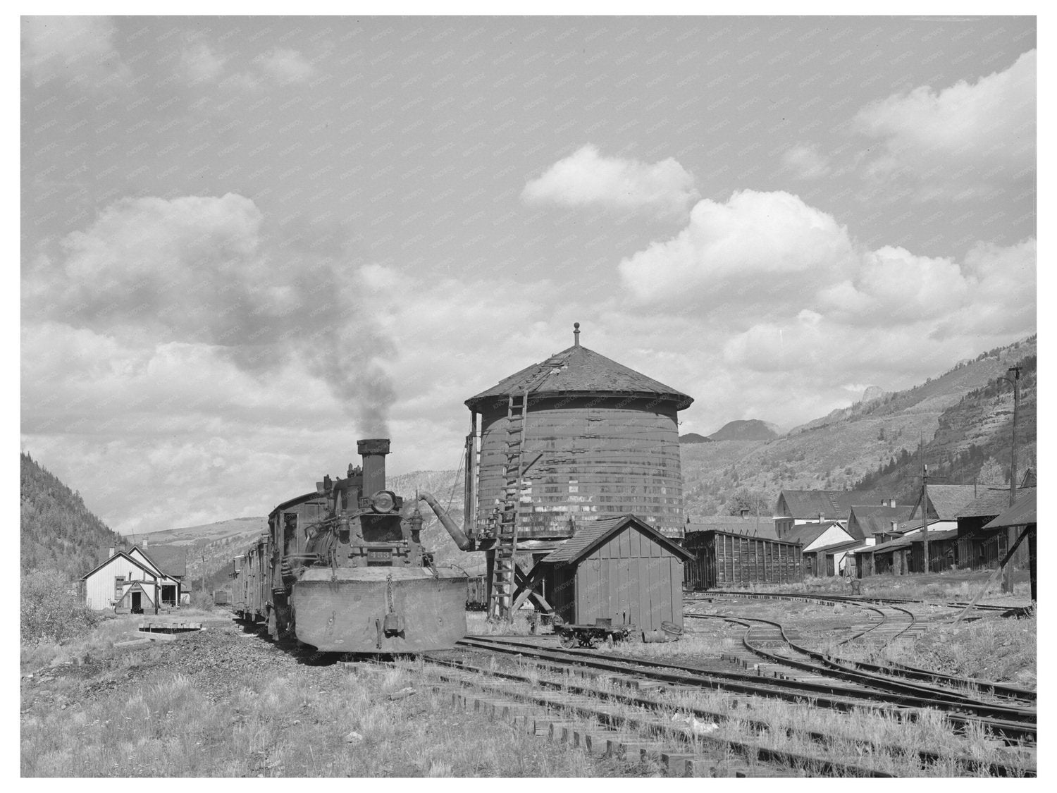 Telluride Colorado Narrow Gauge Railway Yard 1940