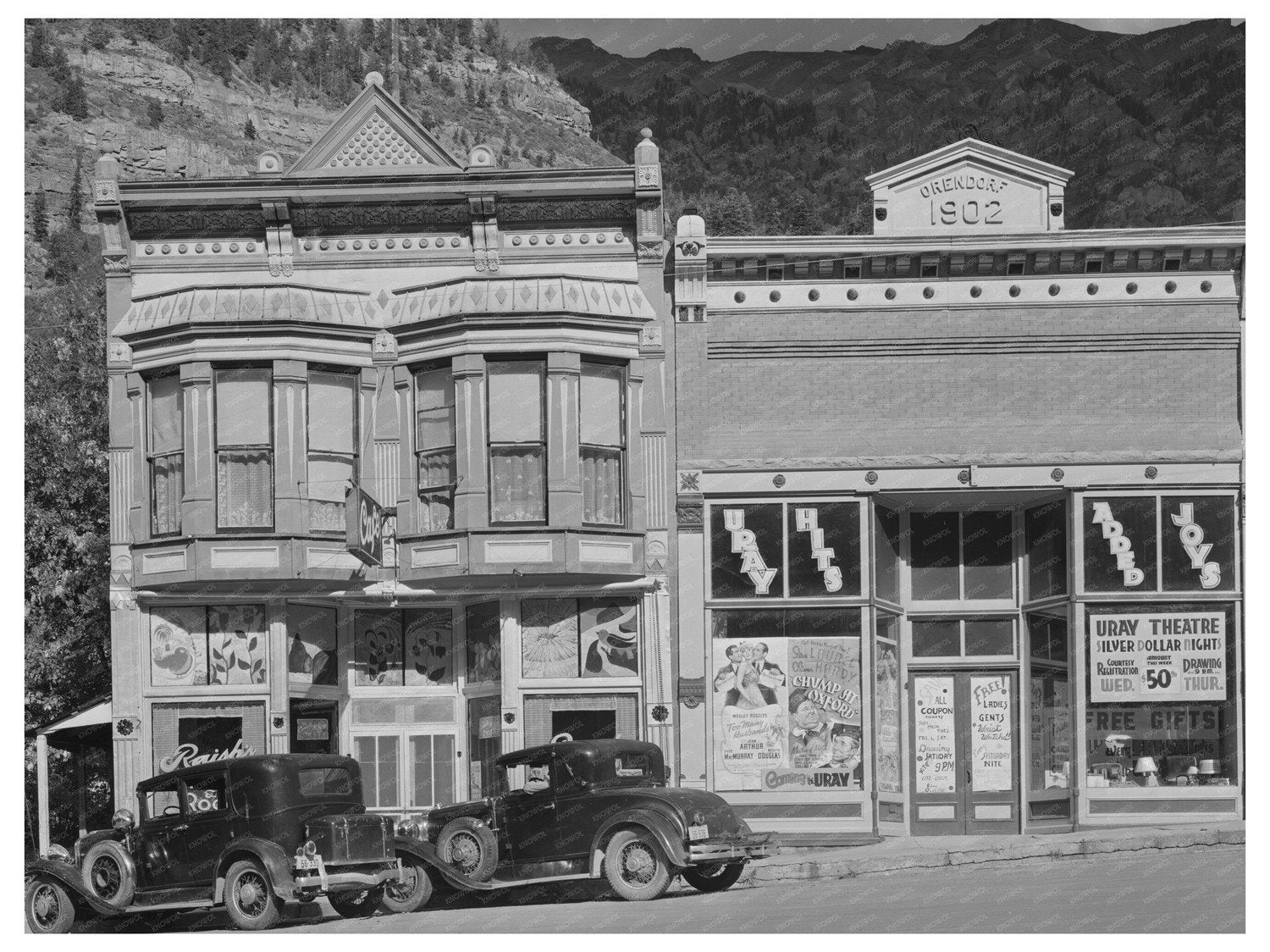 Ouray Colorado Store Building September 1940 Vintage Image