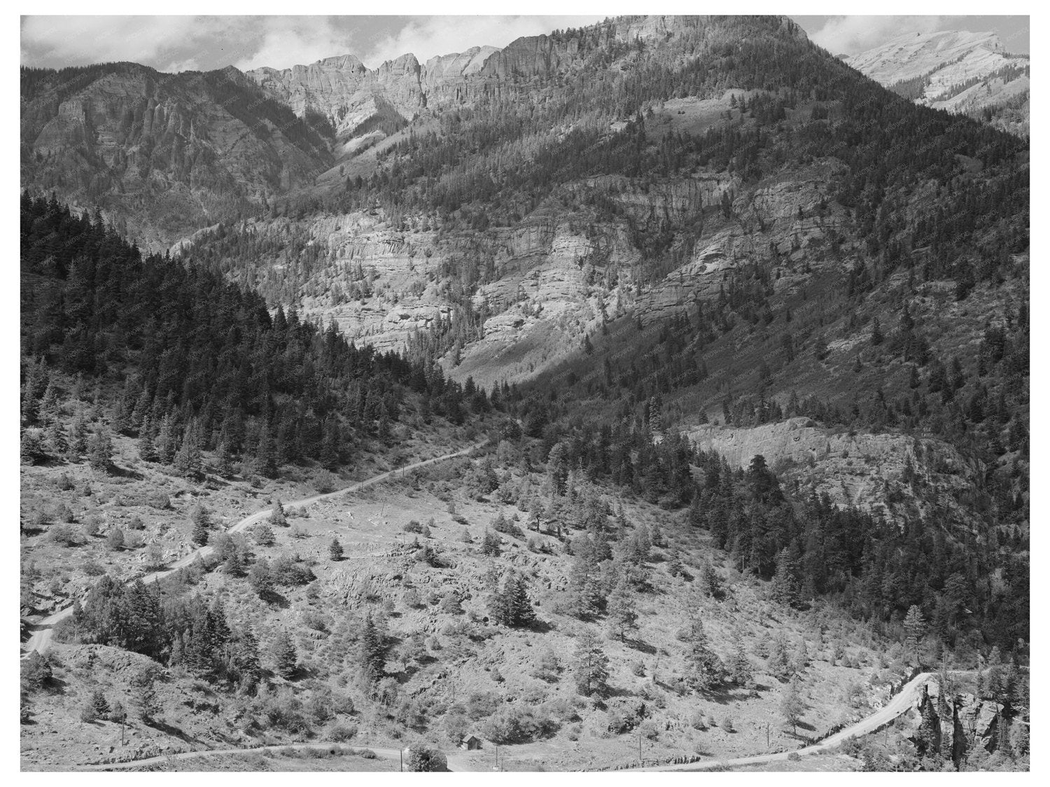 Camp Bird Mines Road Ouray County Colorado September 1940