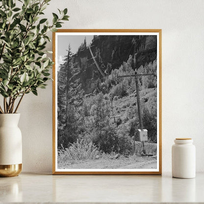 Telephone Wires at Camp Bird Mine Ouray County 1940