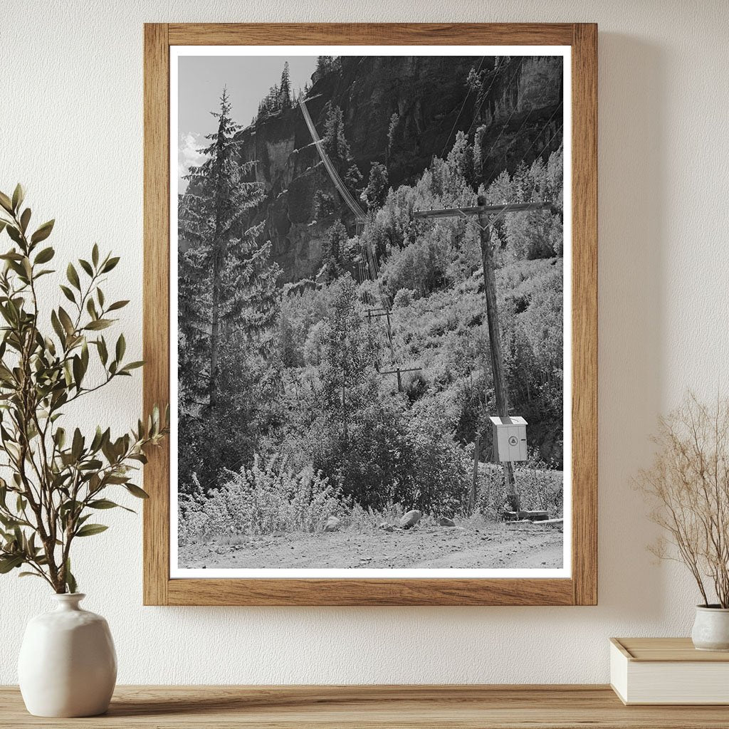 Telephone Wires at Camp Bird Mine Ouray County 1940