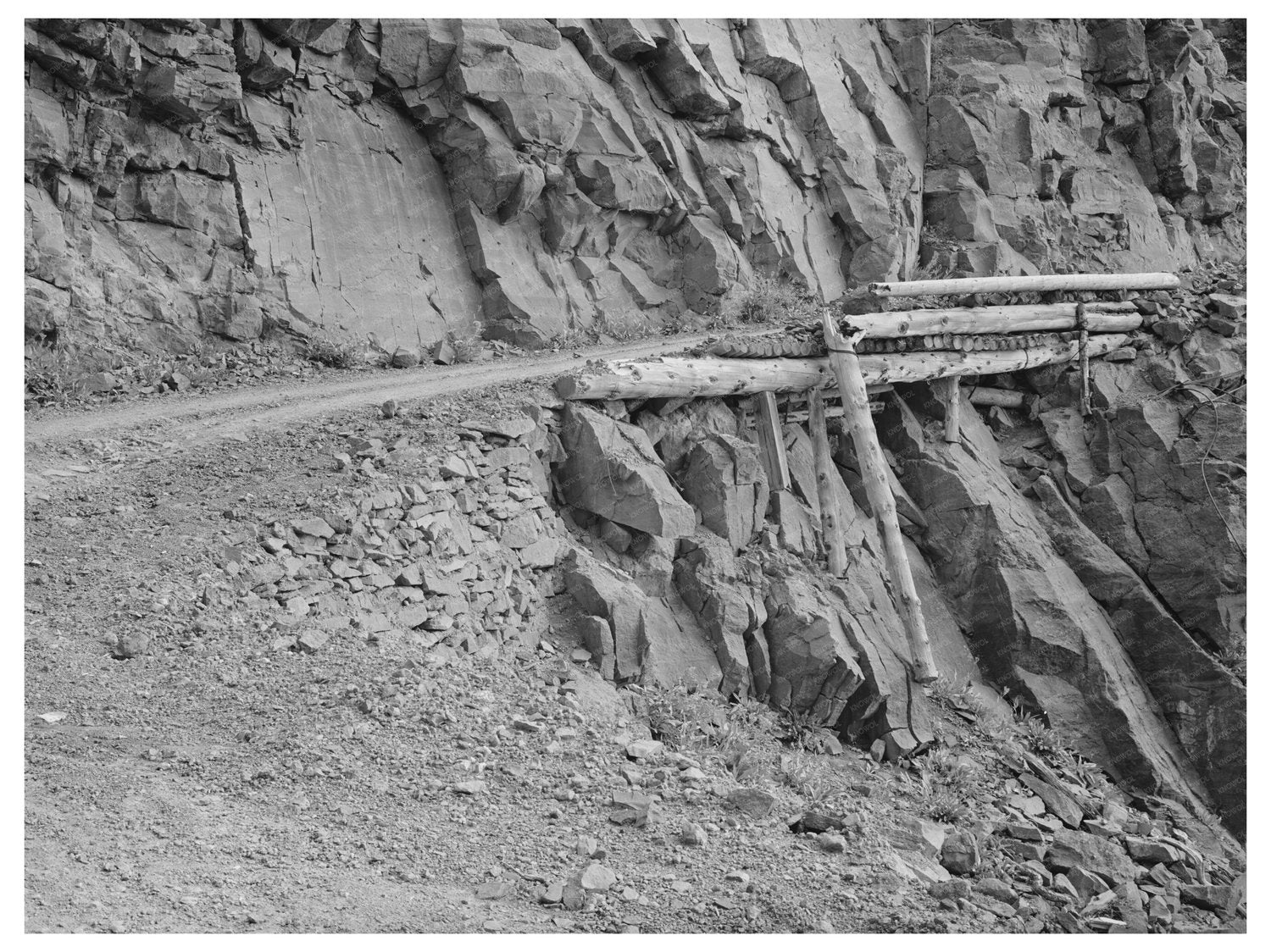 Mountain Road to Smugglers Mine Telluride 1940