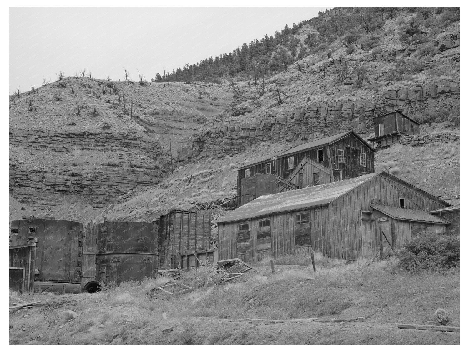 Gold Mill Remains at Fall Creek Colorado September 1940