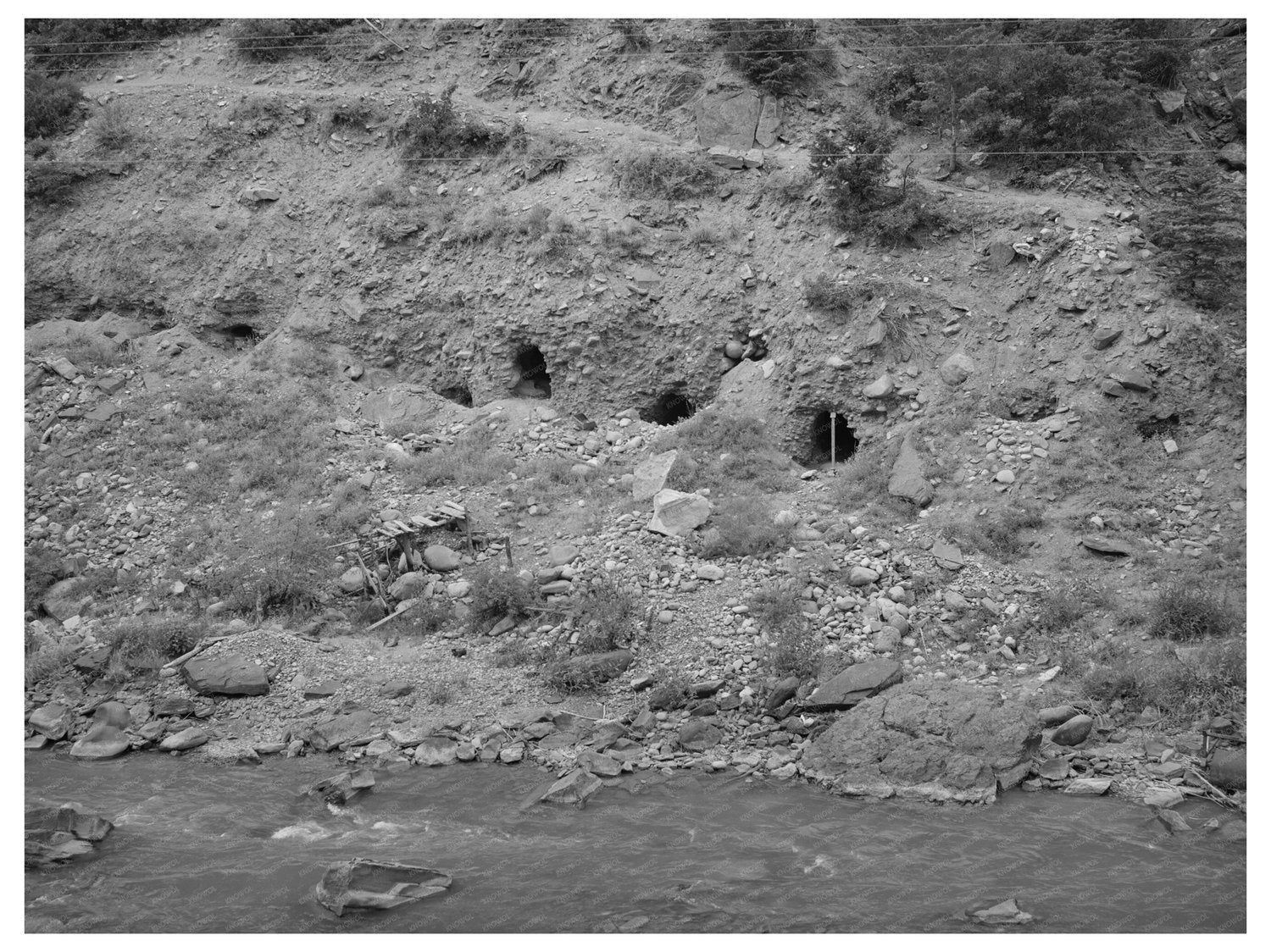 Tunnels of San Miguel River Gold Miners 1940