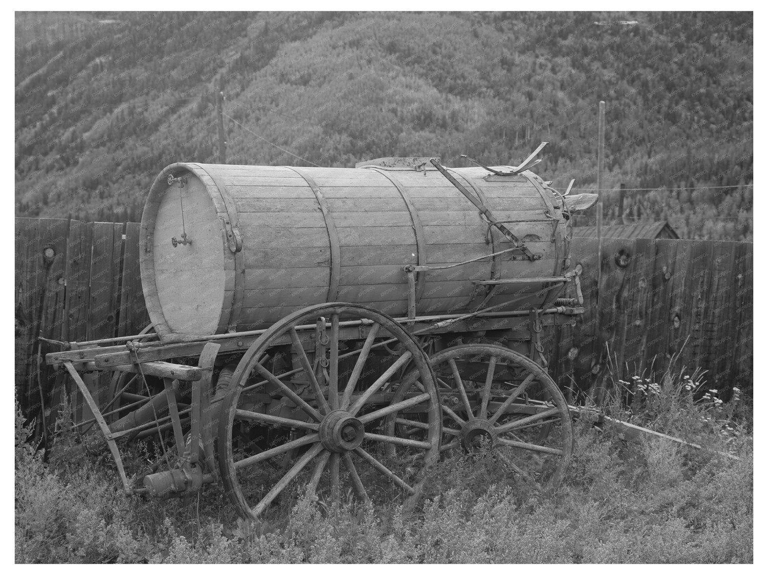 Sprinkling Wagon in Telluride Colorado 1940