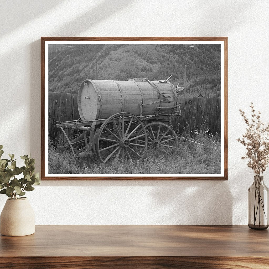 Sprinkling Wagon in Telluride Colorado 1940