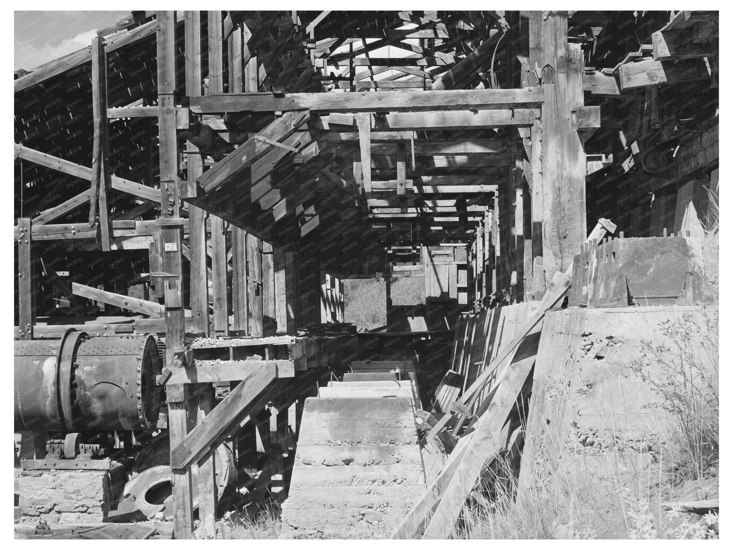 Telluride Colorado Abandoned Gold Mill Construction 1940