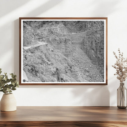 Steep Road to Smugglers Mine Telluride Colorado 1940 Print