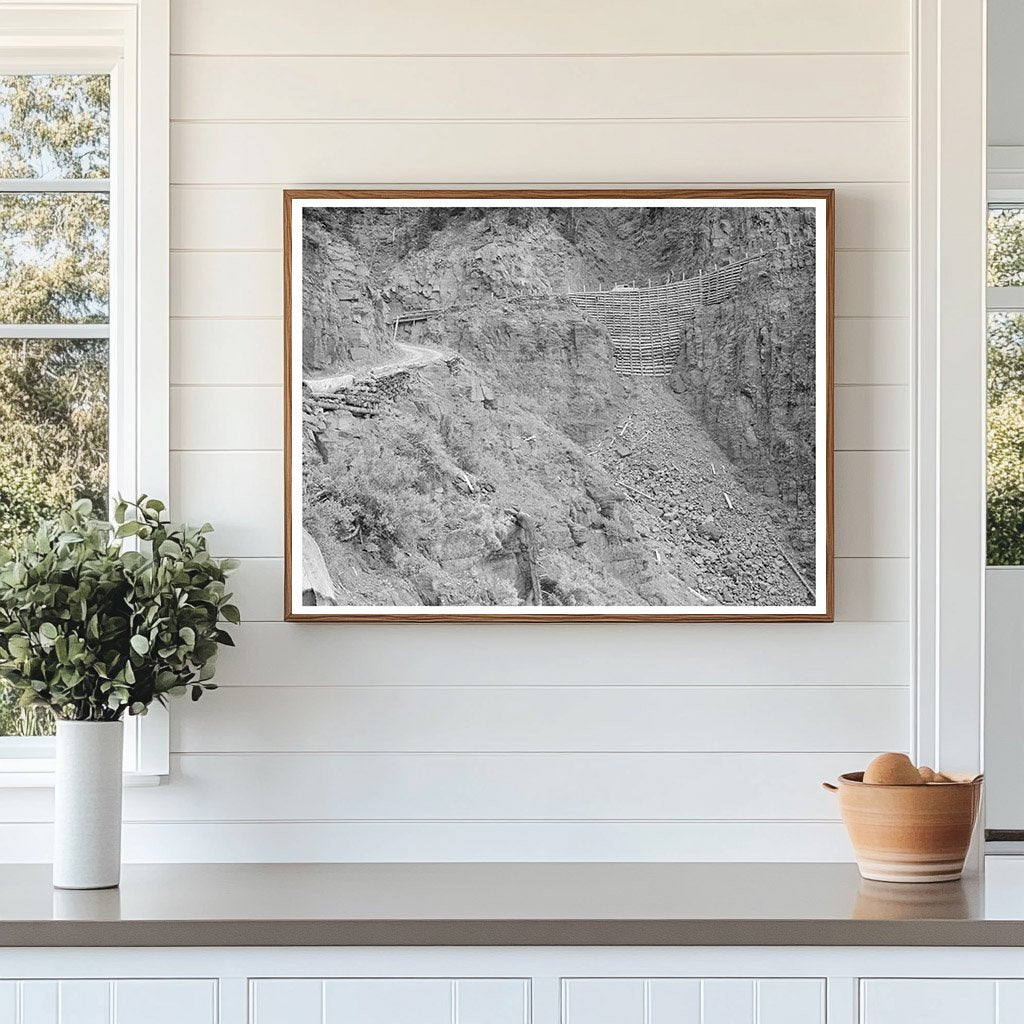 Steep Road to Smugglers Mine Telluride Colorado 1940 Print