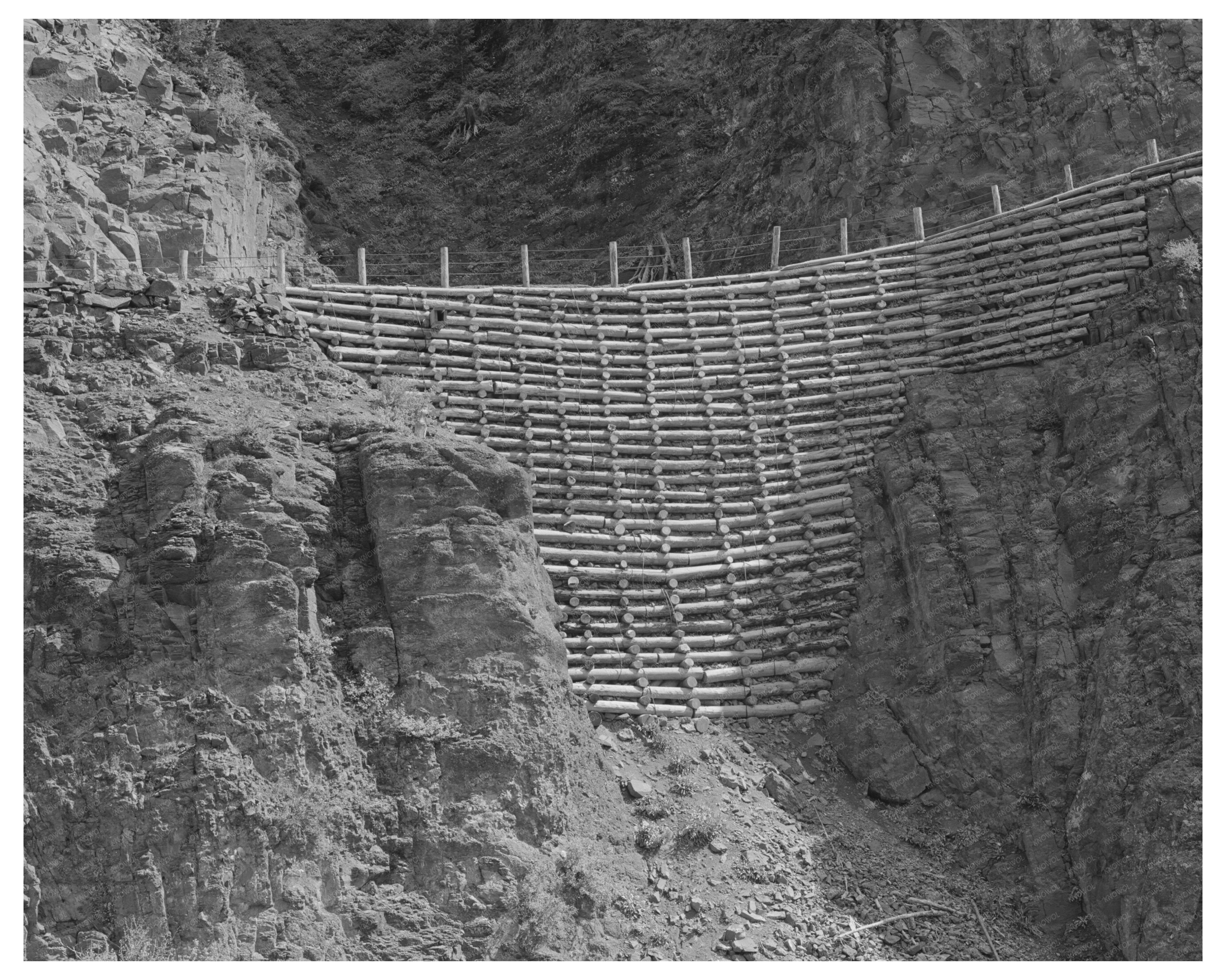 Mountain Road Construction in Telluride Colorado 1940