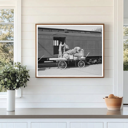 Montrose Colorado Train Mail Unloading September 1940