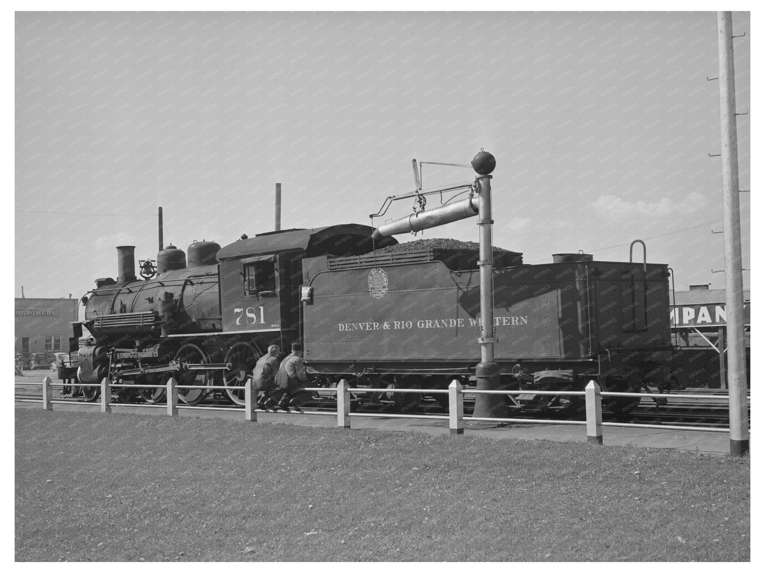 D. & R.G.W. Railroad Locomotive Montrose Colorado 1940