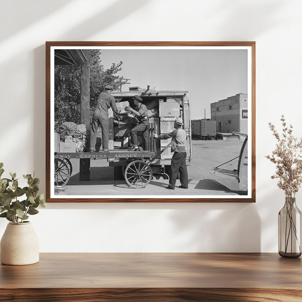 Montrose Colorado 1940 Package Loading for Narrow Gauge Railroad