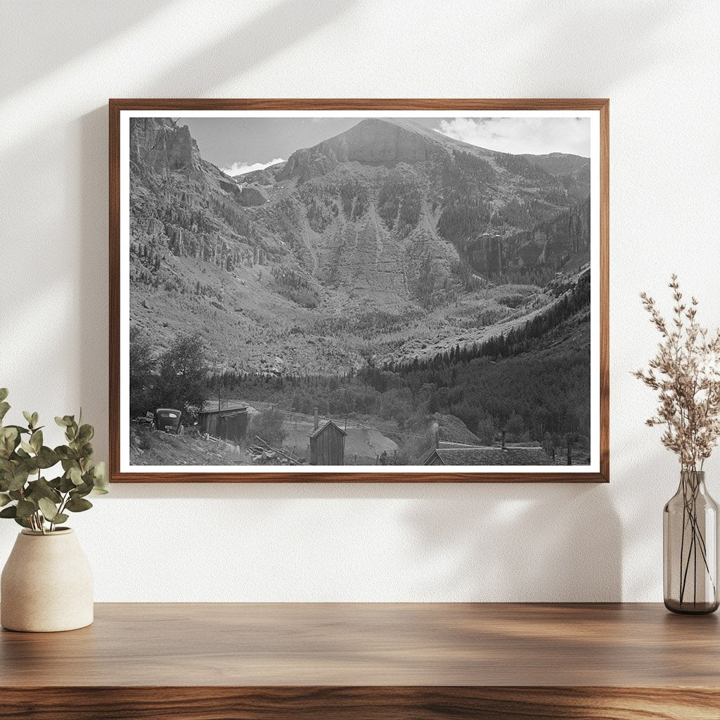 Telluride Colorado Mountain Valley Road and Bridal Veil Falls 1940