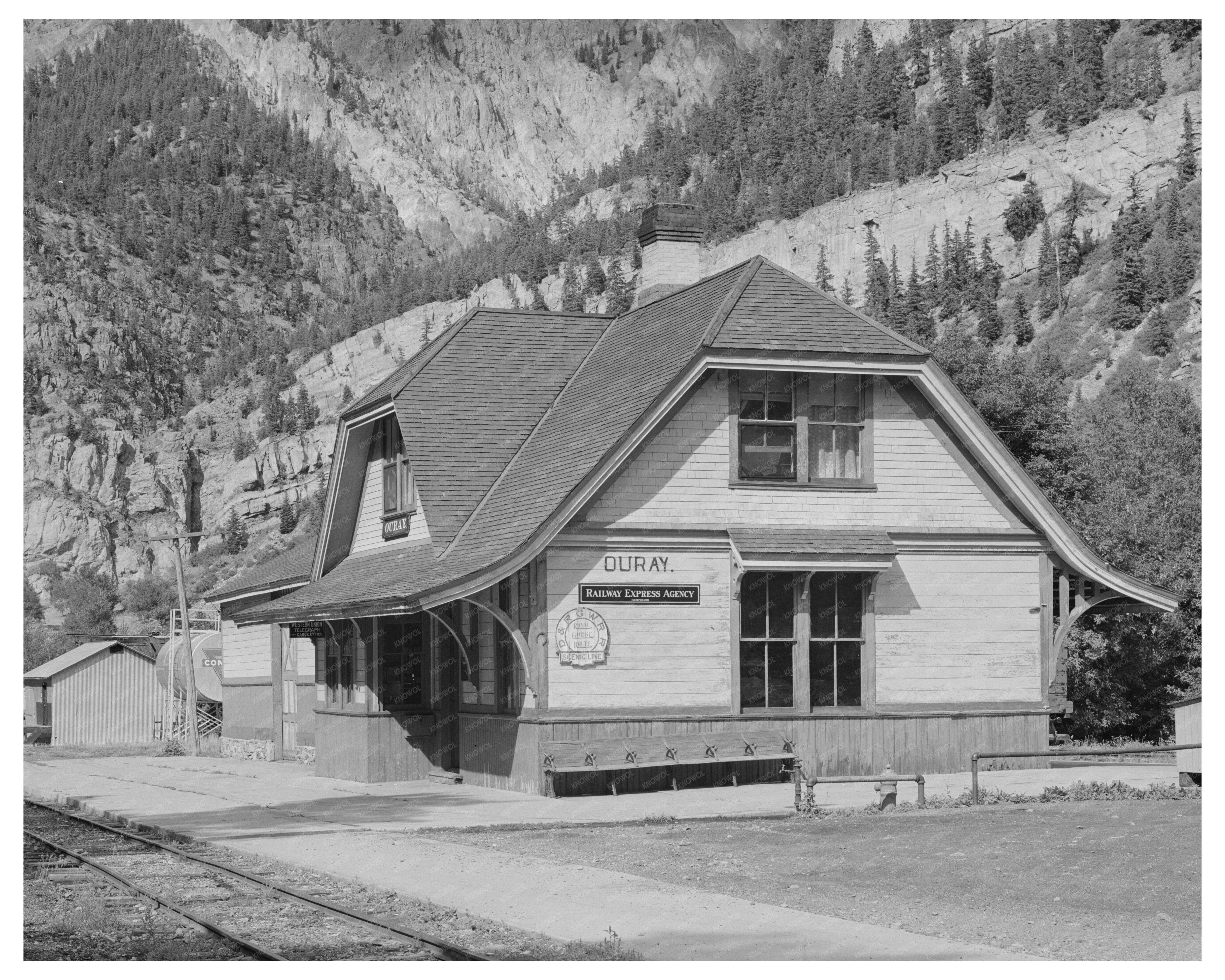 Denver & Rio Grande Western Railroad Station Ouray 1940