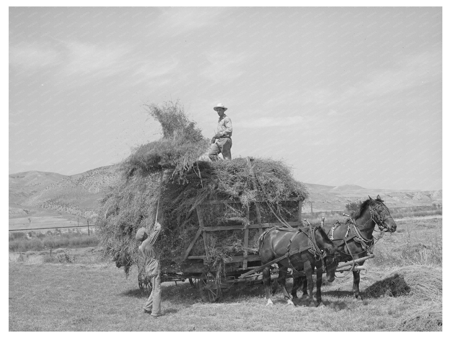 Vintage 1940 Farming Scene in Cornish Utah