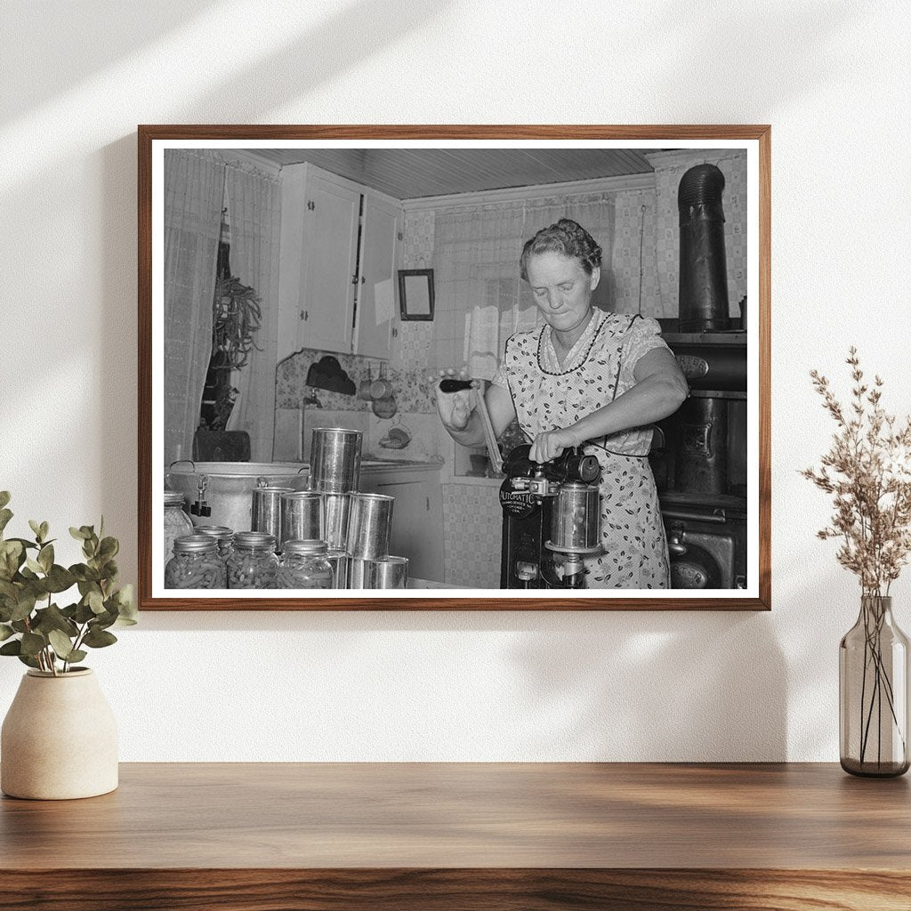 Mrs. Christiansen Canning Food in Utah September 1940